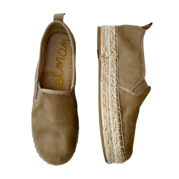 Sam Edelman Carrin Suede Espadrille Platform Slip-On Shoes - Picture 1 of 12